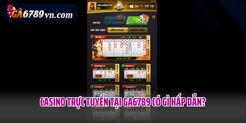 Casino trực tuyến tại Ga6789 có gì hấp dẫn?