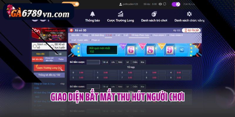 Giao diện bắt mắt thu hút người chơi